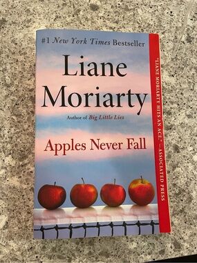 Apples Never Fall by Liane Moriarty - Blue & Pink Cover